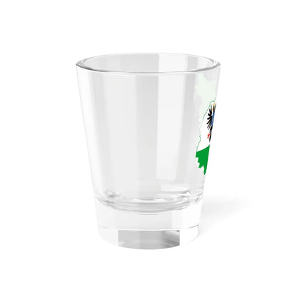 Flag-map of Chernihiv Oblast (Ukraine) Shot Glass 1.5oz - Go Mug Yourself