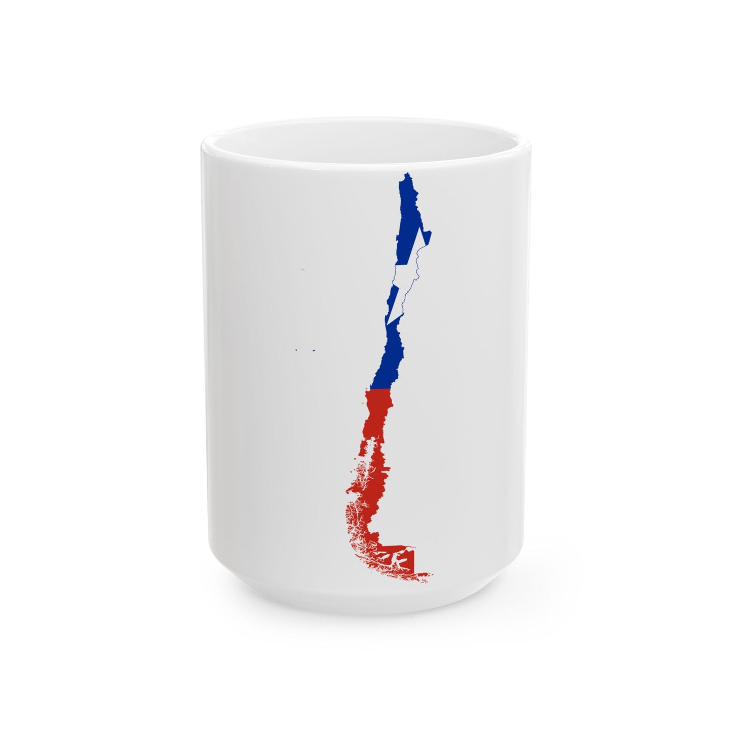 Flag-map of Chile (Chile) White Coffee Mug-15oz-Go Mug Yourself