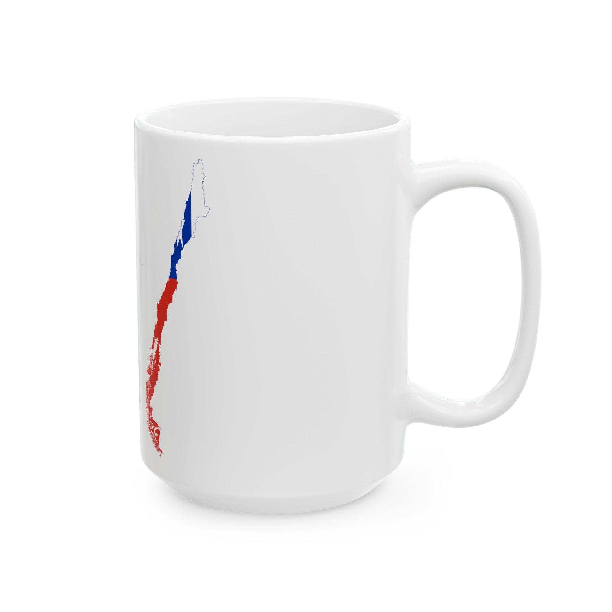 Flag map of Chile Pacific islands included (Chile) White Coffee Mug-Go Mug Yourself