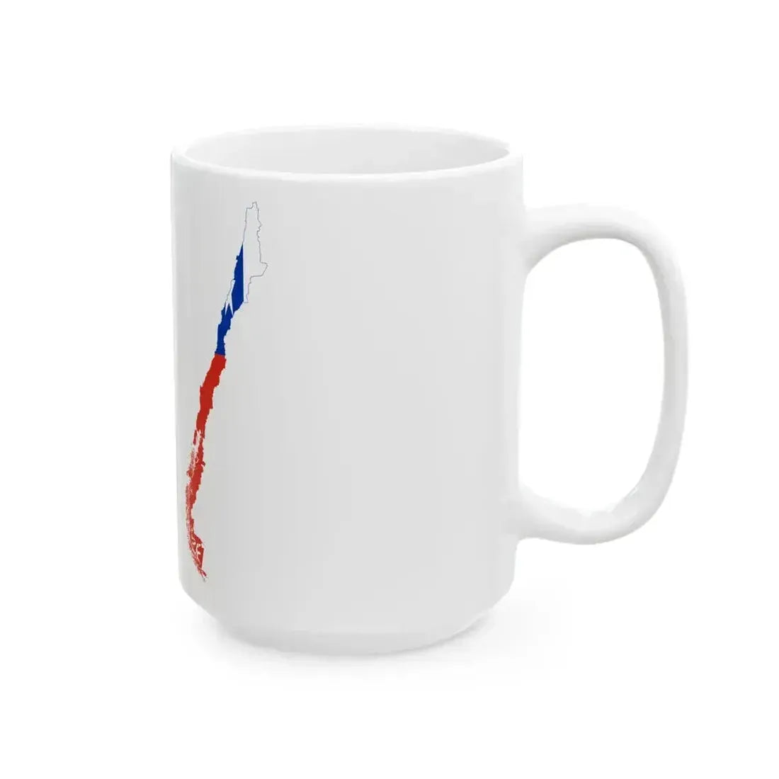 Flag map of Chile Pacific islands included (Chile) White Coffee Mug - Go Mug Yourself