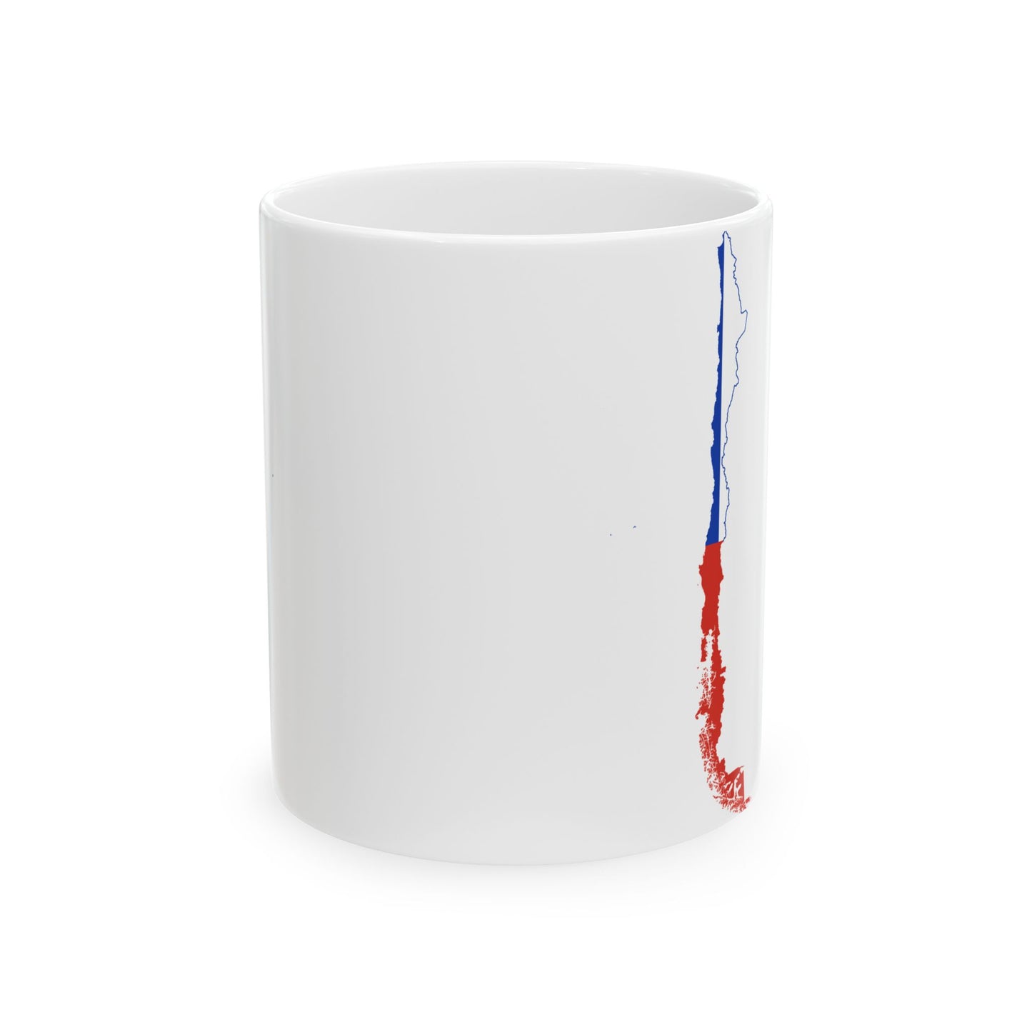 Flag-map of Chile with islands (Chile) White Coffee Mug-11oz-Go Mug Yourself