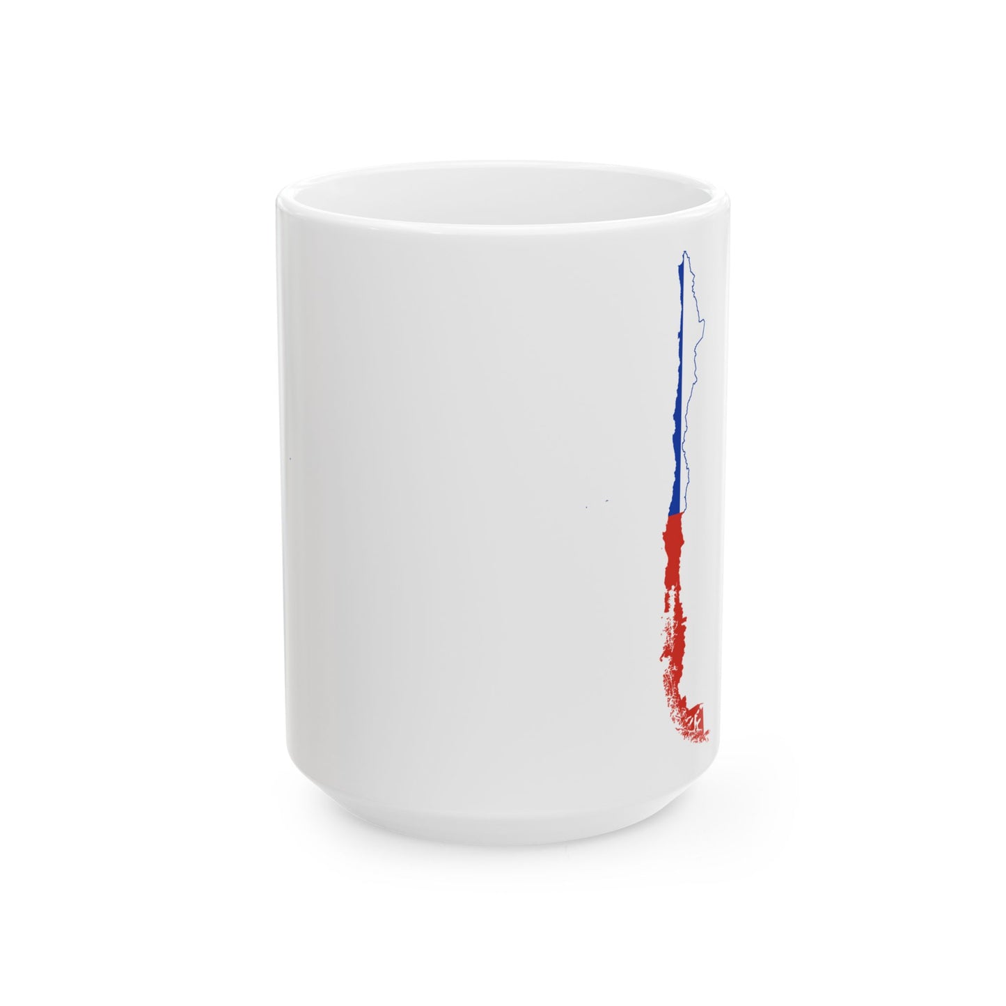 Flag-map of Chile with islands (Chile) White Coffee Mug-15oz-Go Mug Yourself