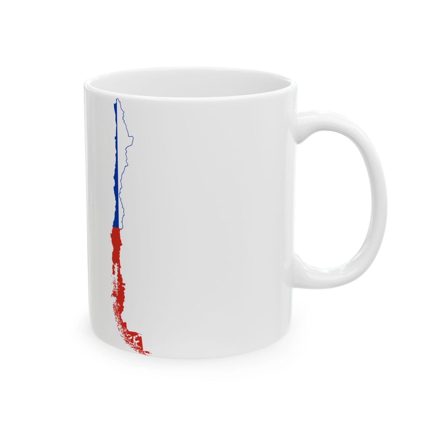 Flag-map of Chile with islands (Chile) White Coffee Mug-Go Mug Yourself