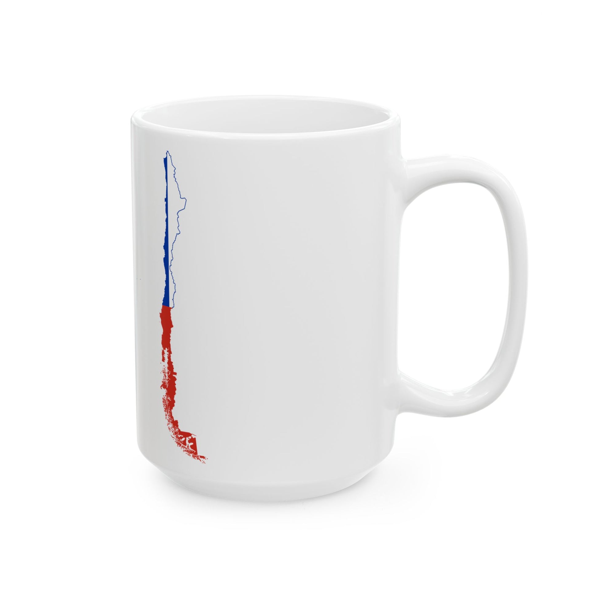 Flag-map of Chile with islands (Chile) White Coffee Mug-Go Mug Yourself