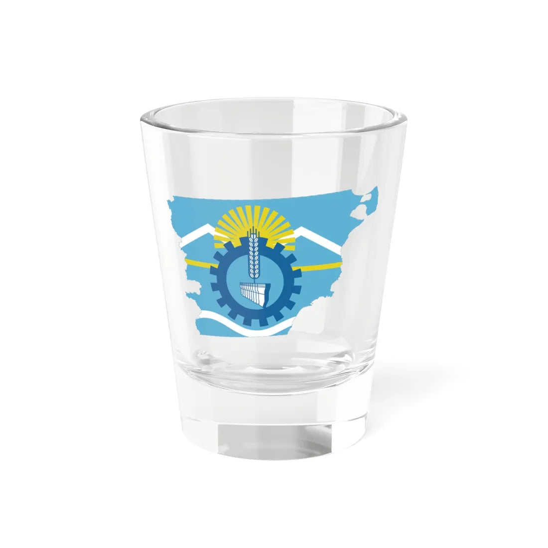 Flag-map of Chubut Province (Argentina) Shot Glass 1.5oz 1.5oz - Go Mug Yourself