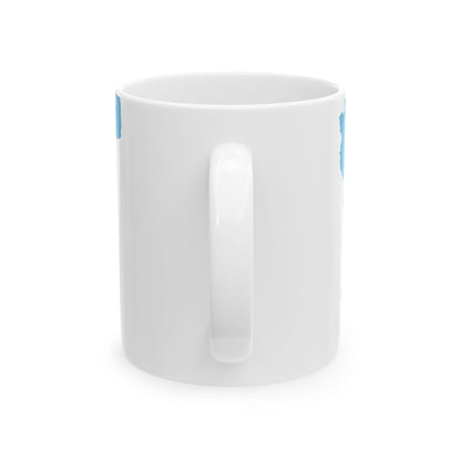 Flag-map of Chubut Province (Argentina) White Coffee Mug-Go Mug Yourself