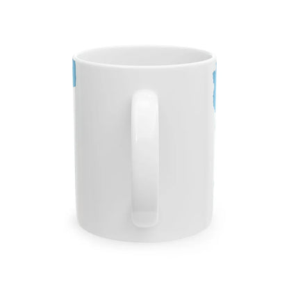 Flag-map of Chubut Province (Argentina) White Coffee Mug - Go Mug Yourself