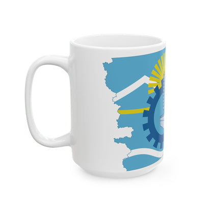 Flag-map of Chubut Province (Argentina) White Coffee Mug-Go Mug Yourself