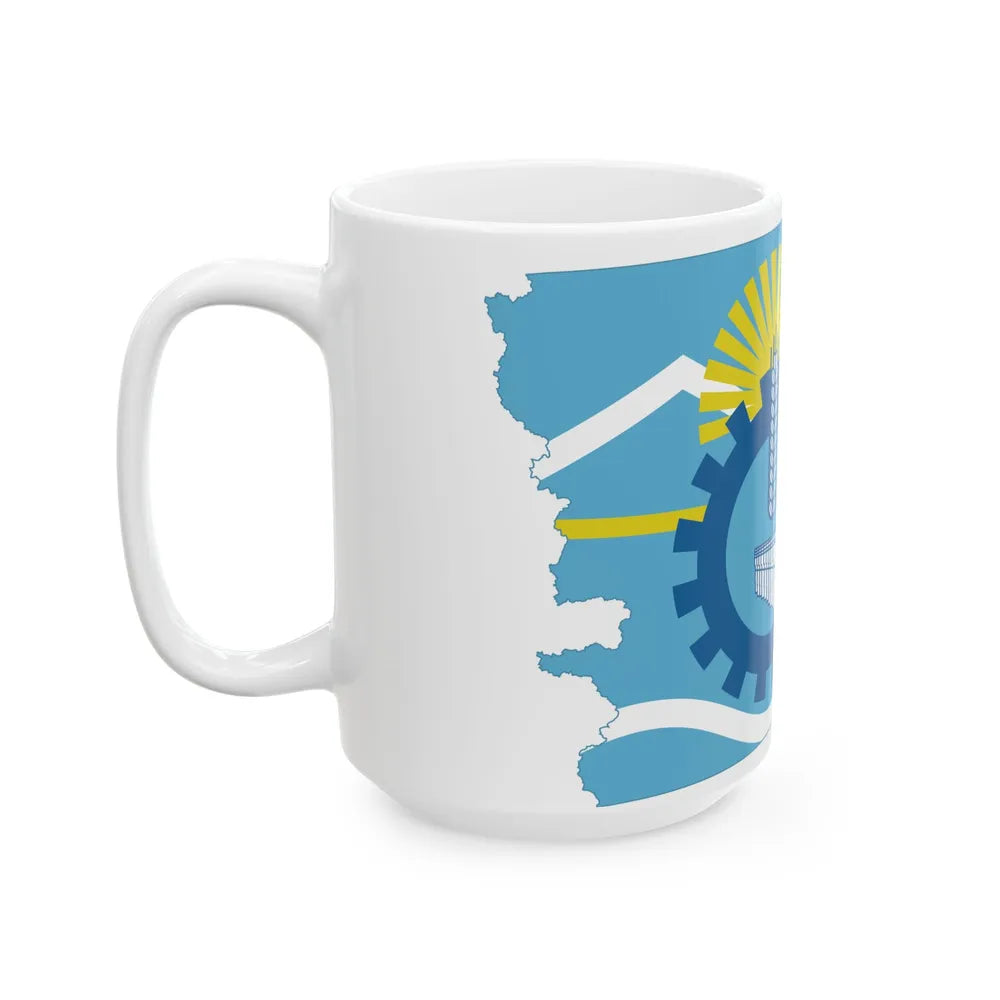 Flag-map of Chubut Province (Argentina) White Coffee Mug - Go Mug Yourself