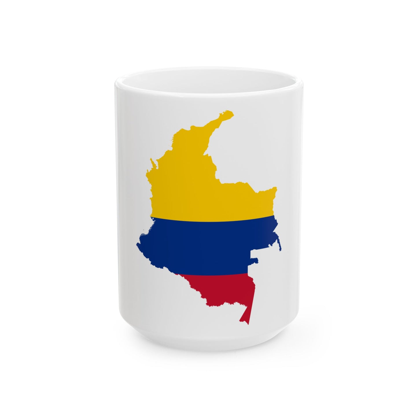 Flag-map of Colombia (Colombia) White Coffee Mug-15oz-Go Mug Yourself