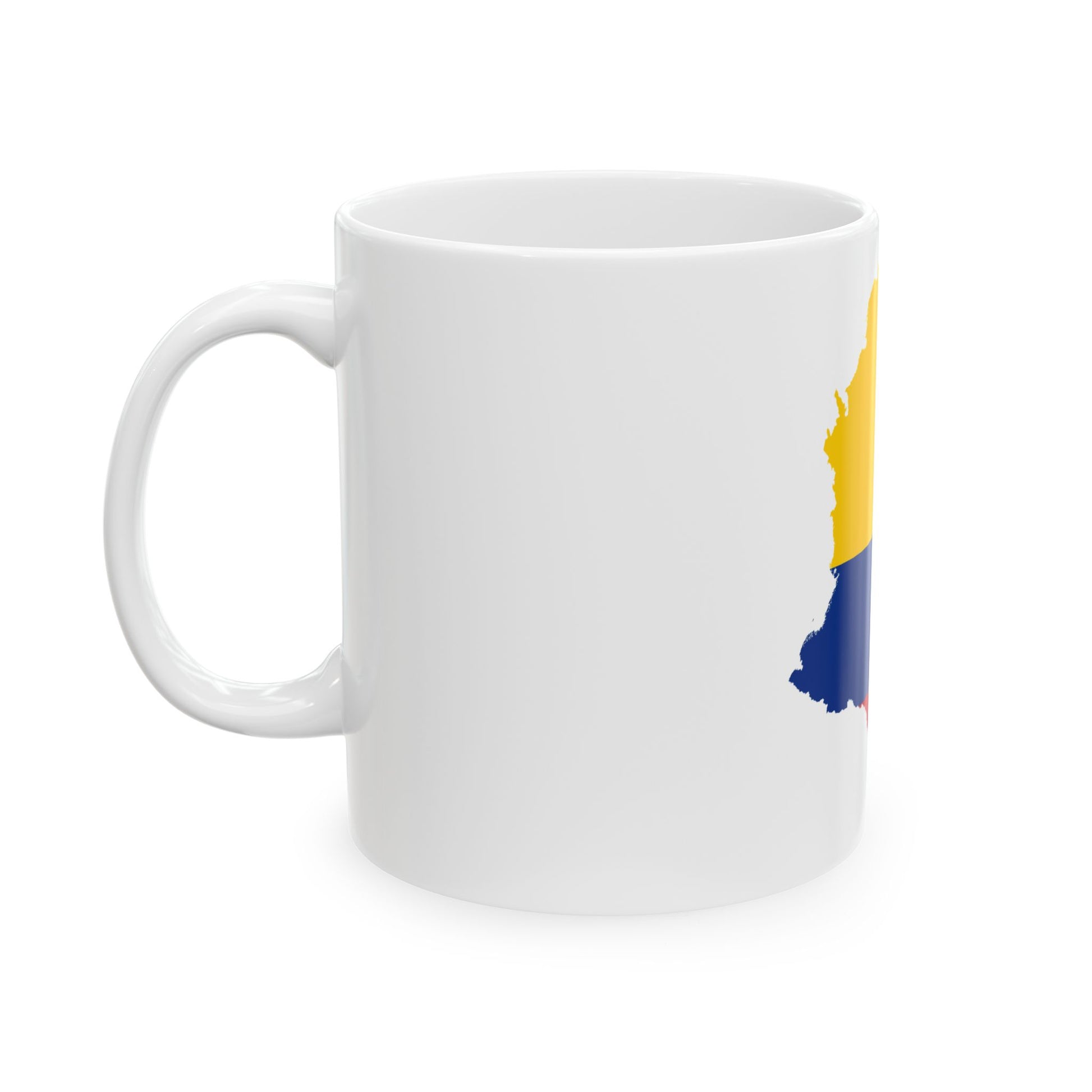 Flag-map of Colombia (Colombia) White Coffee Mug-Go Mug Yourself