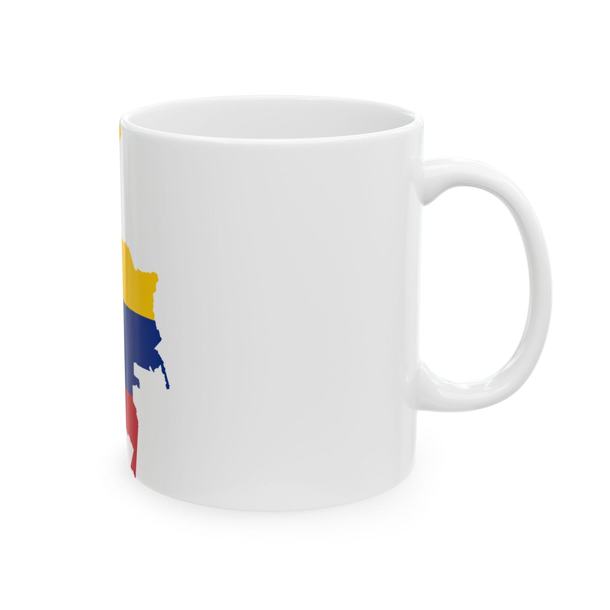 Flag-map of Colombia (Colombia) White Coffee Mug-Go Mug Yourself