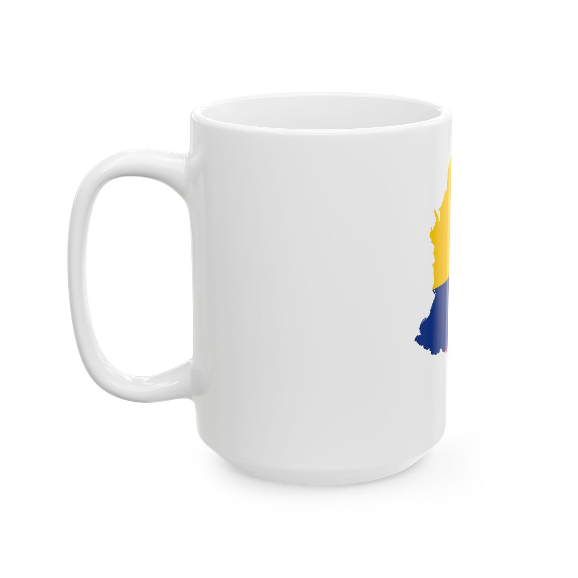 Flag-map of Colombia (Colombia) White Coffee Mug-Go Mug Yourself