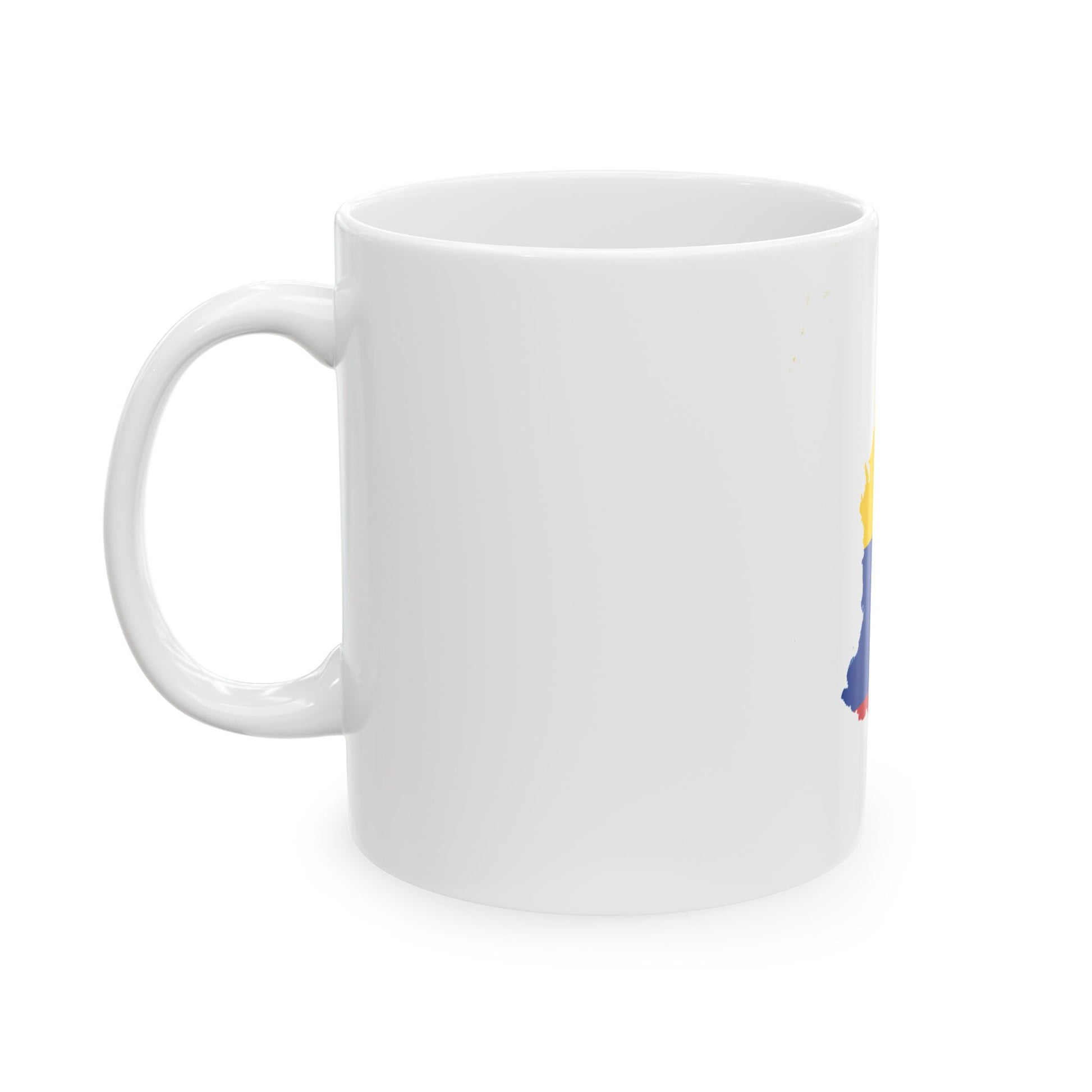 Flag-map of Colombia with islands (Colombia) White Coffee Mug-Go Mug Yourself