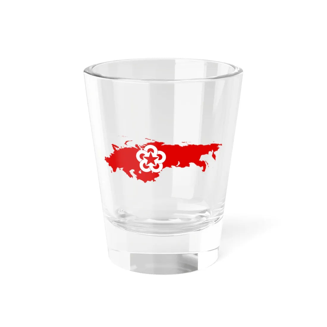 Flag-map of Comecon 1949-1961 (Russia) Shot Glass 1.5oz 1.5oz - Go Mug Yourself