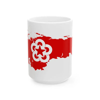 Flag-map of Comecon 1949-1961 (Russia) White Coffee Mug 15oz - Go Mug Yourself