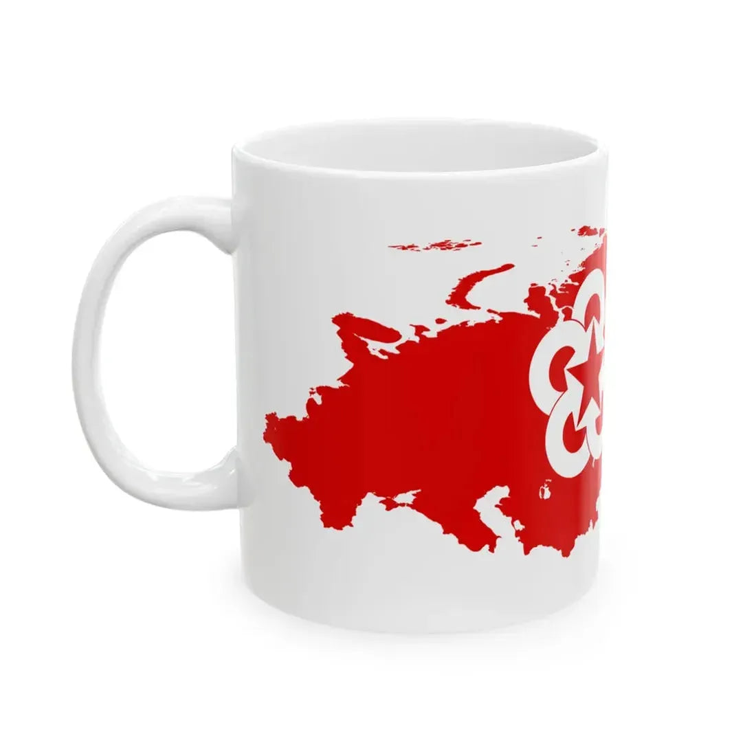 Flag-map of Comecon 1962-1964 (Russia) White Coffee Mug - Go Mug Yourself