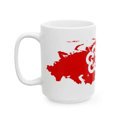 Flag-map of Comecon 1962-1964 (Russia) White Coffee Mug - Go Mug Yourself