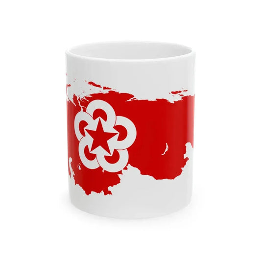 Flag-map of Comecon 1964-1972 (Russia) White Coffee Mug 11oz - Go Mug Yourself