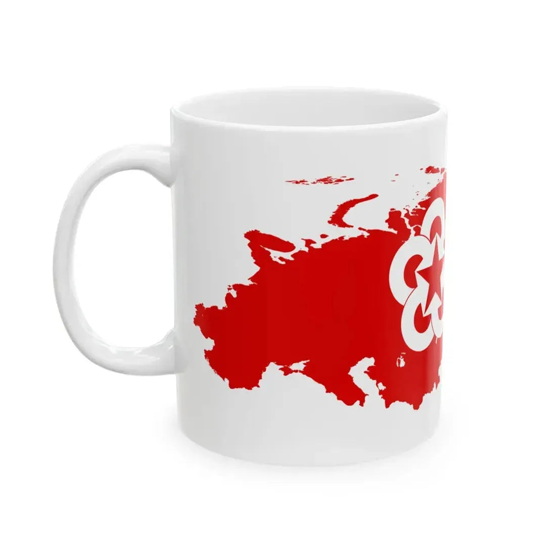 Flag-map of Comecon 1964-1972 (Russia) White Coffee Mug - Go Mug Yourself