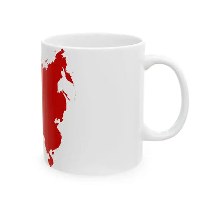 Flag map of Communist Influence in Europe  Asia Soviet Union (Russia) White Coffee Mug - Go Mug Yourself