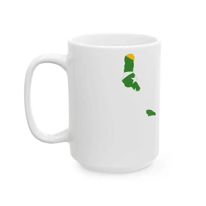 Flag map of Comoros united (Comoros) White Coffee Mug - Go Mug Yourself