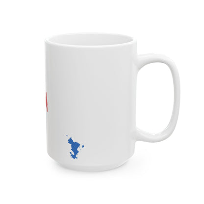Flag map of Comoros united (Comoros) White Coffee Mug-Go Mug Yourself