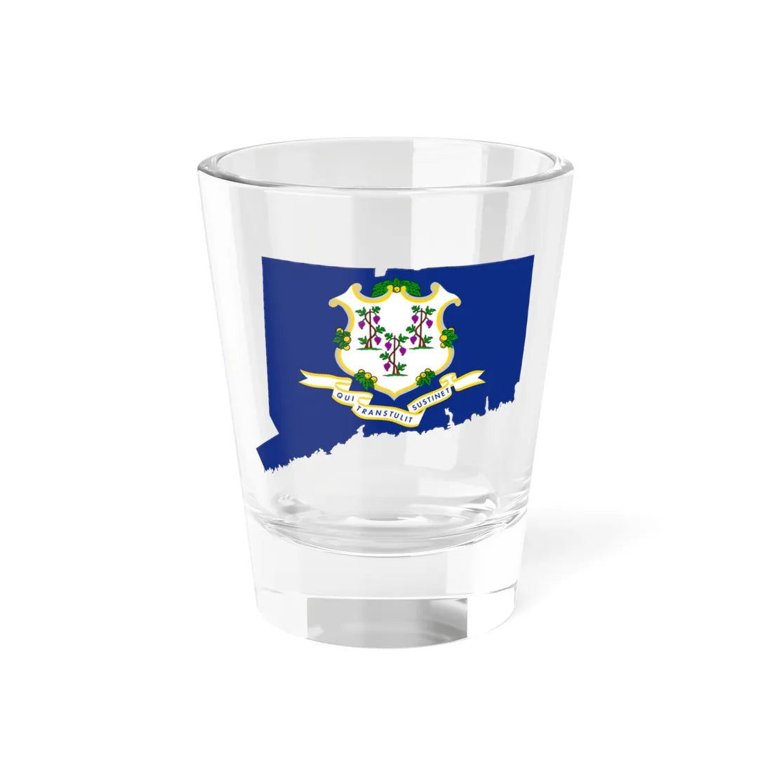 Flag-map of Connecticut (United States) Shot Glass 1.5oz 1.5oz - Go Mug Yourself