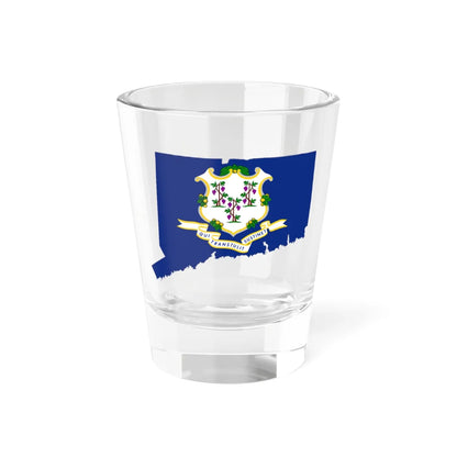 Flag-map of Connecticut (United States) Shot Glass 1.5oz 1.5oz - Go Mug Yourself