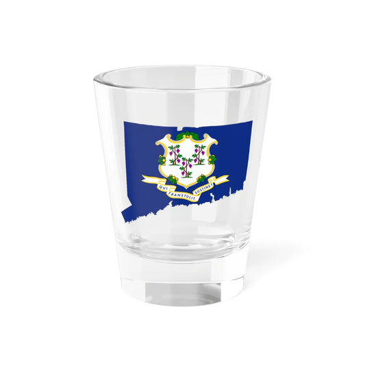 Flag-map of Connecticut (United States) Shot Glass 1.5oz 1.5oz - Go Mug Yourself