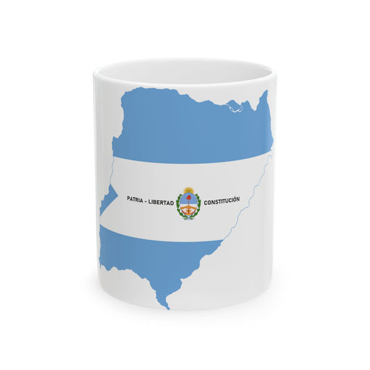 Flag-map of Corrientes Province (Argentina) White Coffee Mug-11oz-Go Mug Yourself