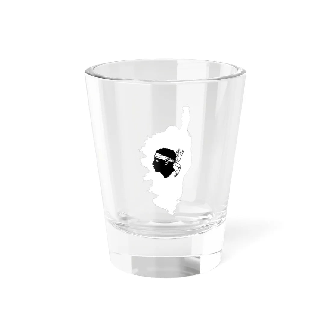 Flag-map of Corsica (France) Shot Glass 1.5oz 1.5oz - Go Mug Yourself