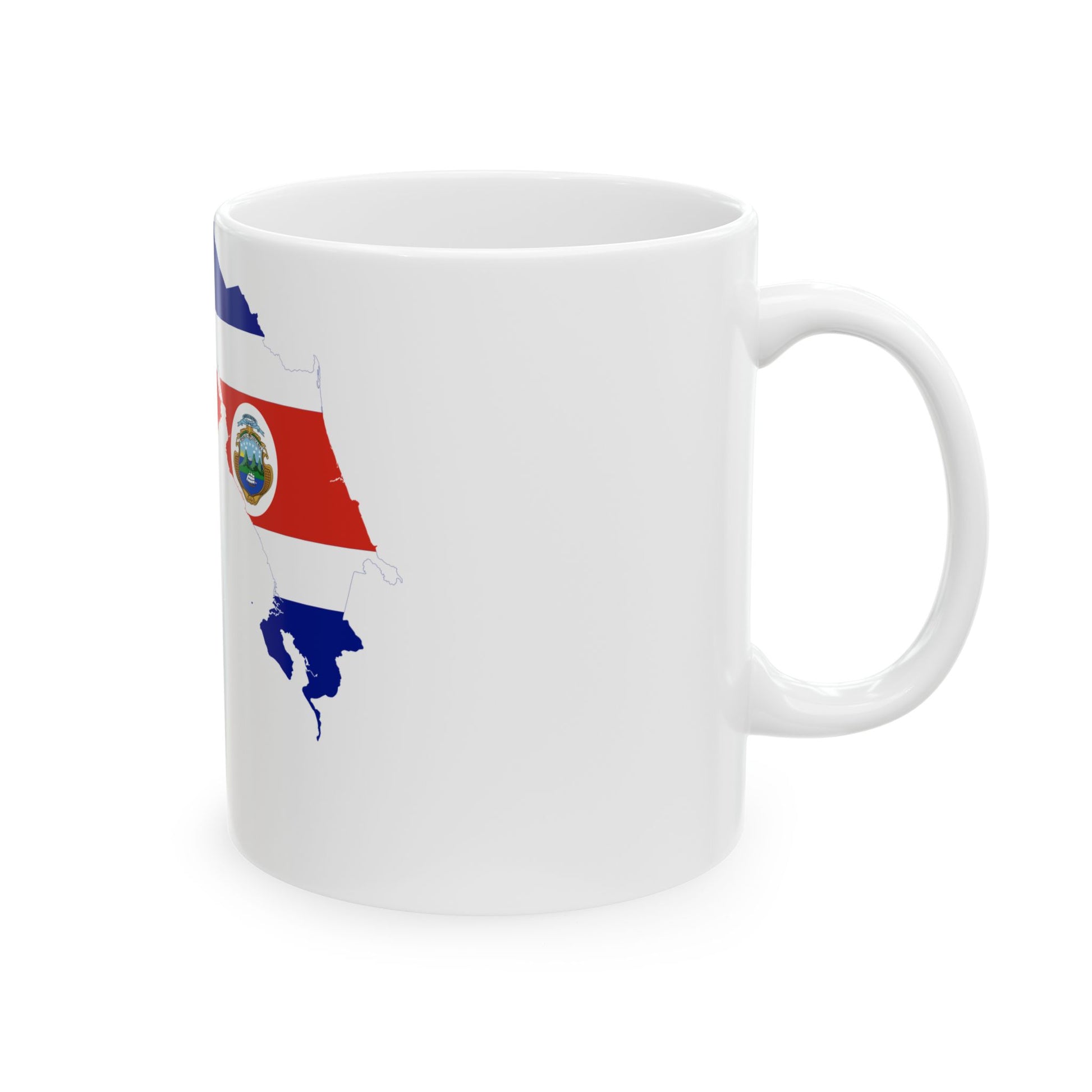 Flag-Map Of Costa Rica (Costa Rica) White Coffee Mug-Go Mug Yourself