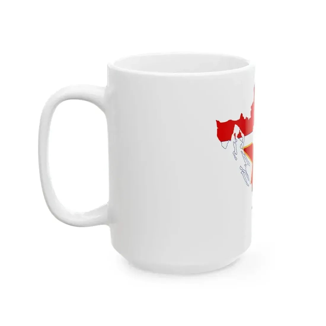 Flag map of Croatia 1947-1990 (Croatia) White Coffee Mug - Go Mug Yourself
