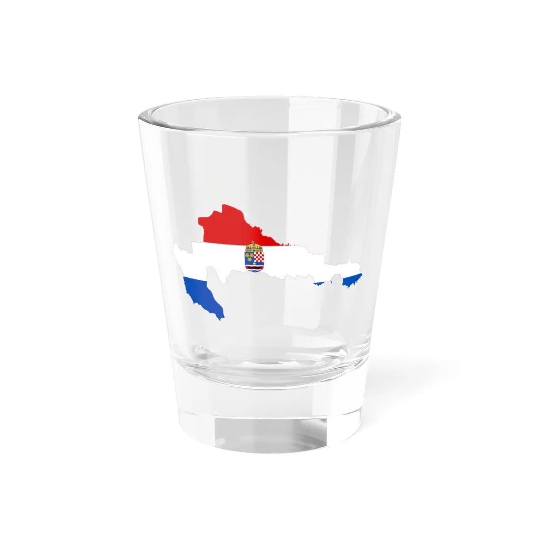 Flag-map of Croatia-Slavonia (Croatia) Shot Glass 1.5oz 1.5oz - Go Mug Yourself