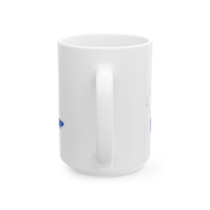 Flag-map of Croatia-Slavonia (Croatia) White Coffee Mug-Go Mug Yourself