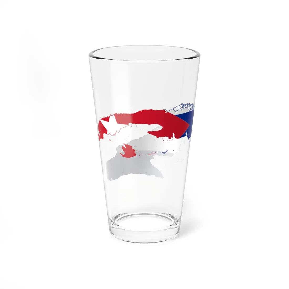 Flag-map of Cuba (Cuba) Pint Glass 16oz - Go Mug Yourself