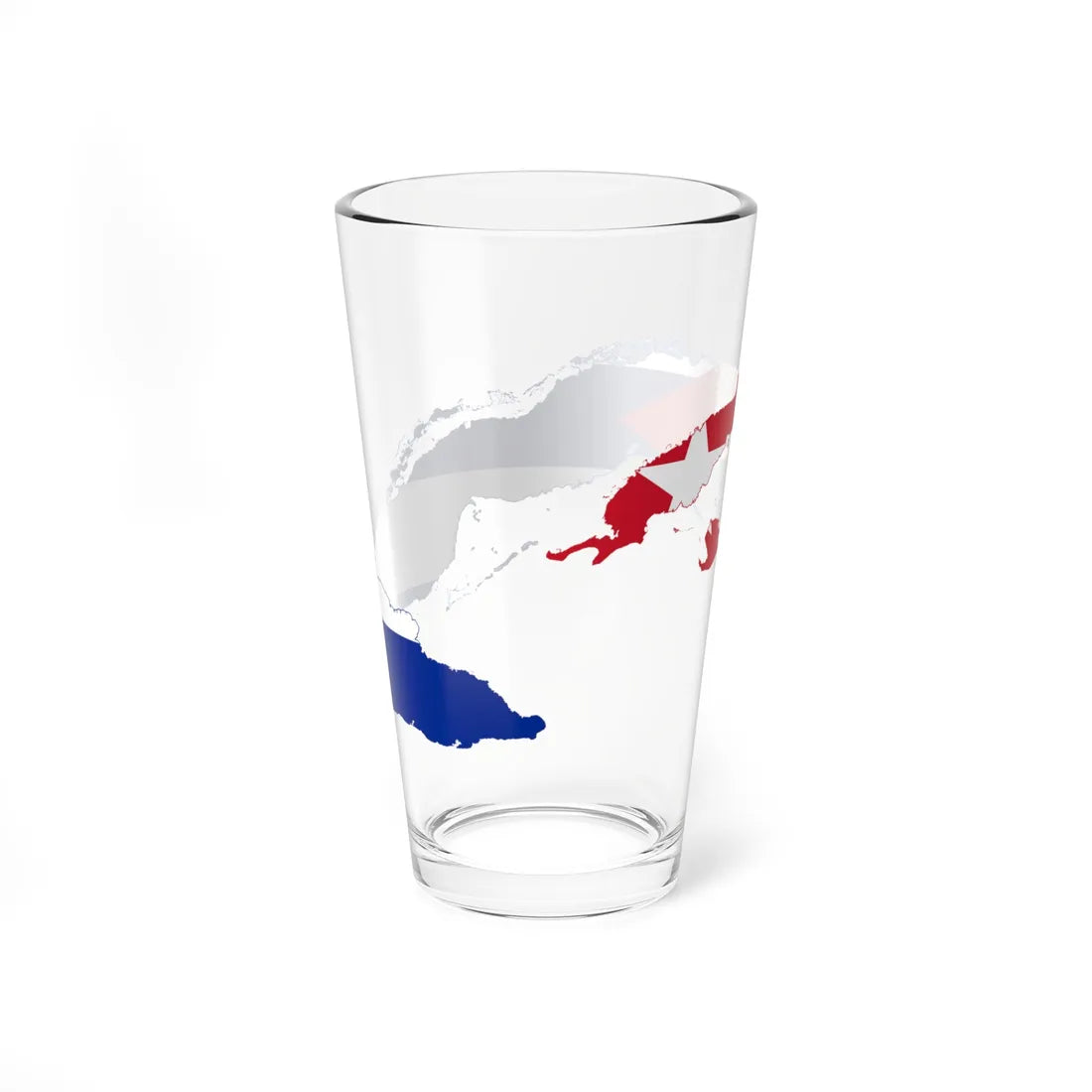 Flag-map of Cuba (Cuba) Pint Glass 16oz - Go Mug Yourself