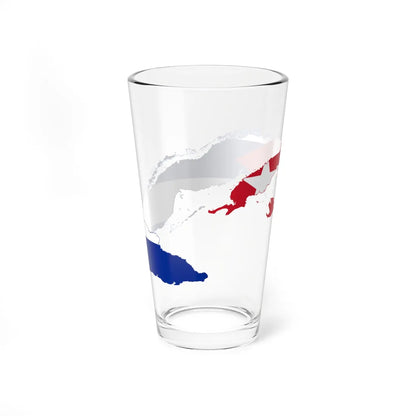 Flag-map of Cuba (Cuba) Pint Glass 16oz - Go Mug Yourself