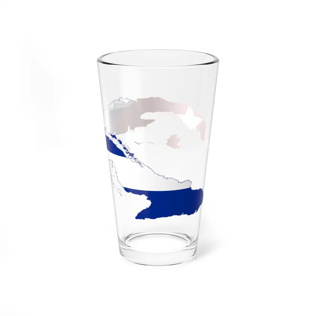 Flag-map of Cuba (Cuba) Pint Glass 16oz - Go Mug Yourself