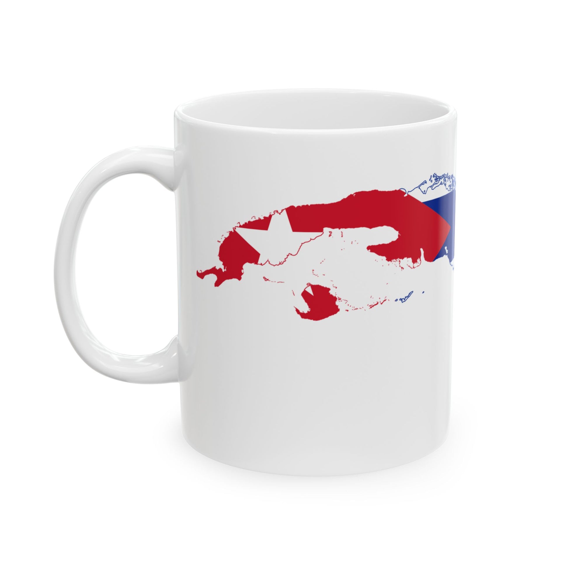 Flag-map of Cuba (Cuba) White Coffee Mug-Go Mug Yourself