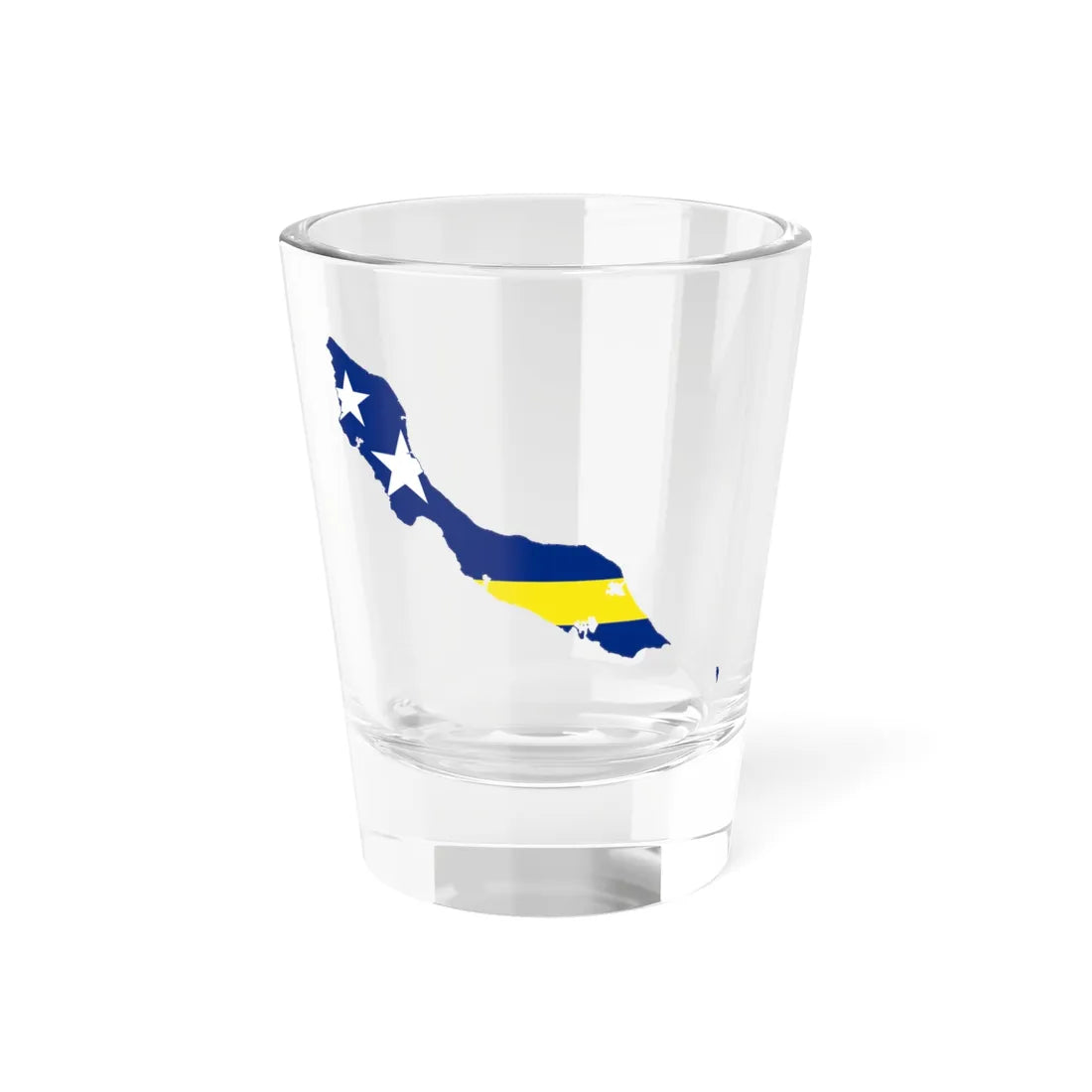 Flag-map of Curaçao (Netherlands) Shot Glass 1.5oz 1.5oz - Go Mug Yourself
