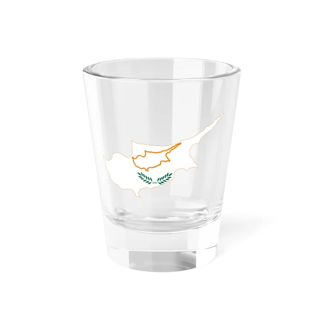 Flag-map of Cyprus 1960 (Cyprus) Shot Glass 1.5oz 1.5oz - Go Mug Yourself
