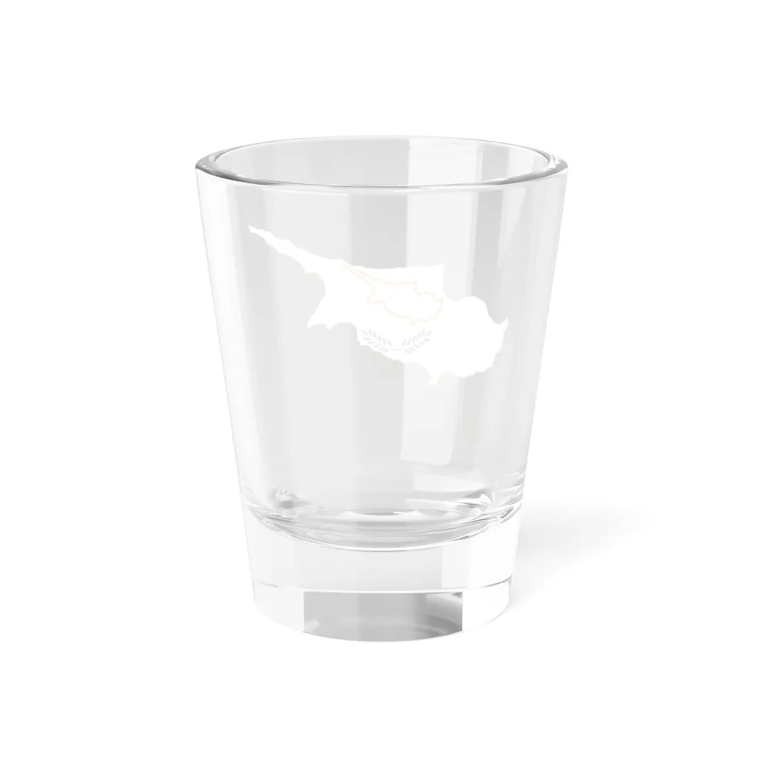 Flag-map of Cyprus 1960 (Cyprus) Shot Glass 1.5oz - Go Mug Yourself