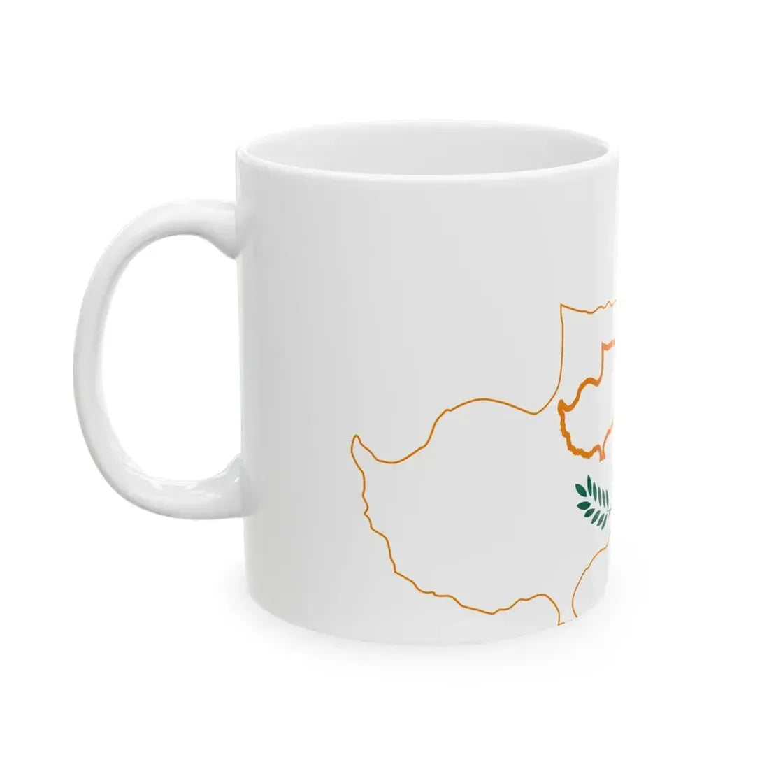 Flag-map of Cyprus 1960 (Cyprus) White Coffee Mug - Go Mug Yourself