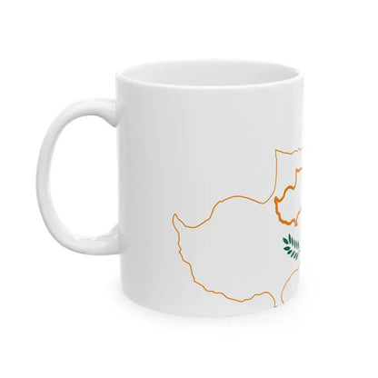Flag-map of Cyprus 1960 (Cyprus) White Coffee Mug - Go Mug Yourself