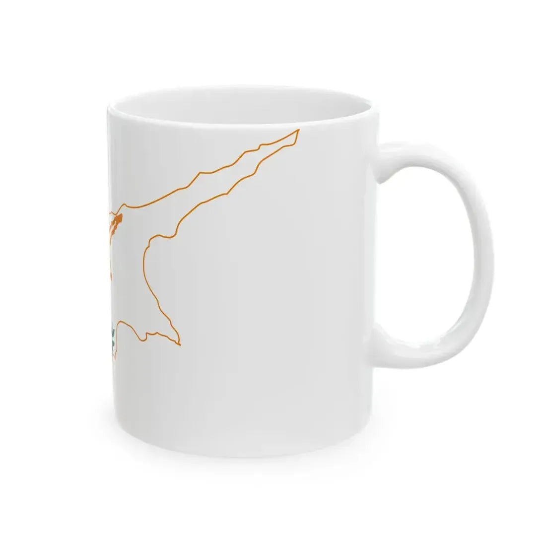 Flag-map of Cyprus 1960 (Cyprus) White Coffee Mug - Go Mug Yourself