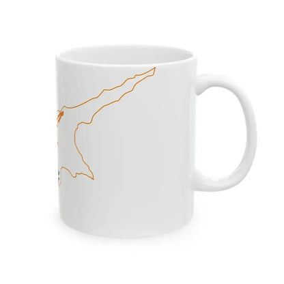Flag-map of Cyprus 1960 (Cyprus) White Coffee Mug - Go Mug Yourself