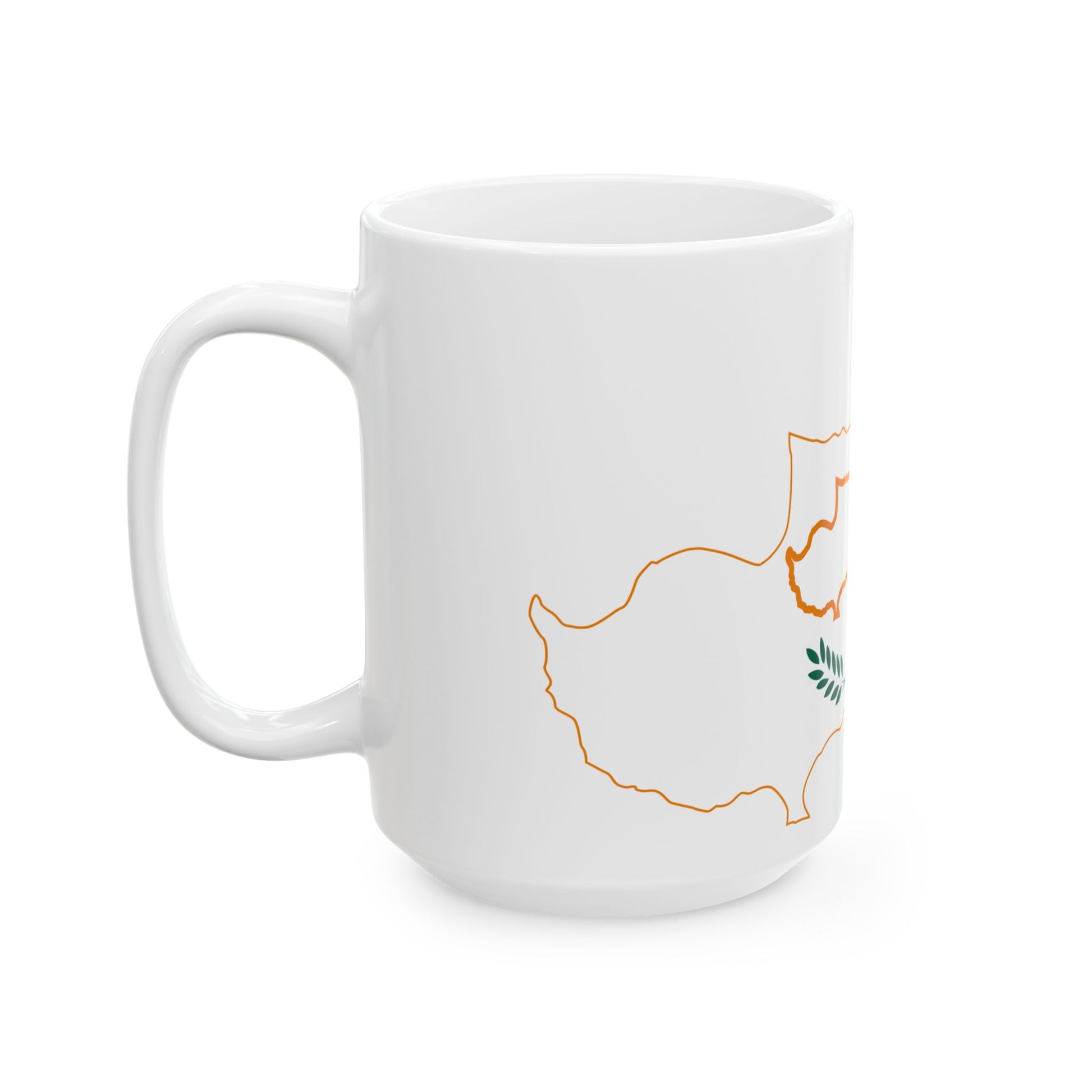 Flag-map of Cyprus 1960 (Cyprus) White Coffee Mug-Go Mug Yourself