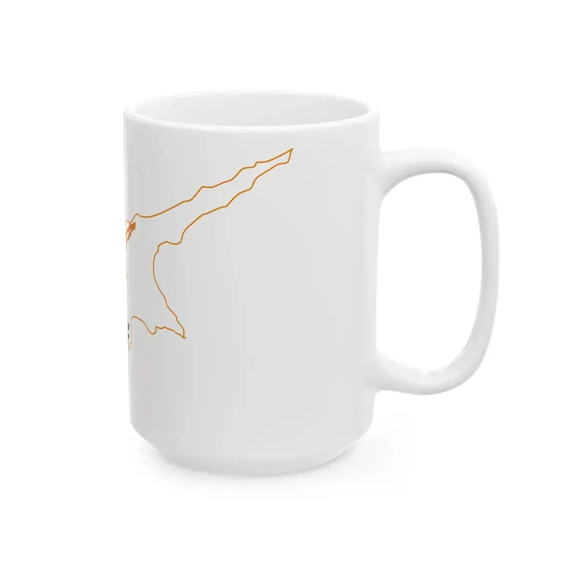 Flag-map of Cyprus 1960 (Cyprus) White Coffee Mug - Go Mug Yourself